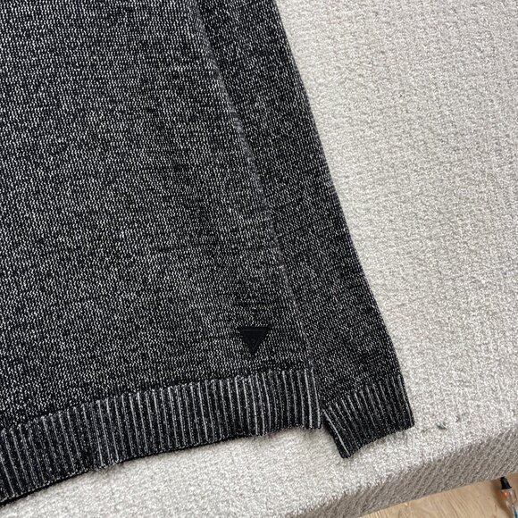 Guess Men’s Cleo Shawl Collar Zip Sweater Size L Light Grey Knit Pullover - Picture 4 of 12
